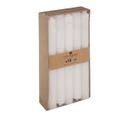 Lot De 10 Bougies Bâtons Blanc  H 25 Cm