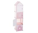 Meuble De Rangement Enfant Colonne Rose 4 Casiers H 140 Cm