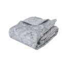 Dessus De Lit Gris Clair Motif Arabesque 240 X 260 Avec 2 Taies