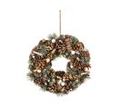 Couronne De Noël Avec Pommes De Pin Et Autres Déco D 34 Cm