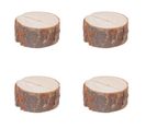 Lot De 4 Cavaliers De Table "rondin" 4cm Marron