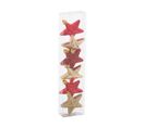 Déco De Sapin Lot De 6 Étoiles D 6 Cm Rouge