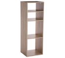 Etagère Rectangulaire 4 Cases Mix - H. 100,5 Cm - Couleur Bois