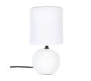 Lampe En Céramique Pied Boule Blanc Mat