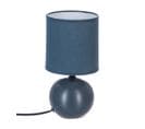 Lampe En Céramique Pied Boule Bleu Mat