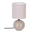 Lampe En Céramique Pied Boule Taupe Mat