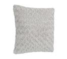 Coussin Déhoussable En Fourrure Bouclée Gris Clair  45 X 45 Cm