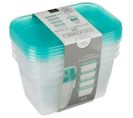 Lot De 4 Boîtes De Conservation "fresh et Freeze" 0,75l Bleu