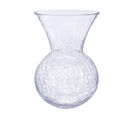 Vase Boule Evasé Verre Craquelé H 28 Cm