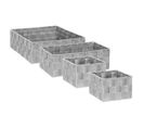 Lot De 4 Paniers De Rangement "déco" 28cm Gris Clair