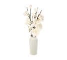 Composition Florale Artificielle Magnolias Blanc Vase En Céramique H 73 Cm