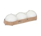 Lot De 3 Bougies Boules Blanc D 6 Cm