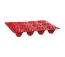 Moule 12 Briochettes Silicone "silipro" 32cm Rouge