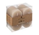 Lot De 4 Bougies Votive Rustique Taupe D 4.5 Cm