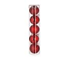 Déco De Sapin Lot De 5 Boules De Noël D 5 Cm - Rouge