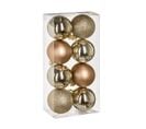 Déco De Sapin Lot De 8 Boules De Noël D 7 Cm - Or