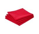 Lot De 4 Serviettes De Table En Coton Rouge 40 X 40 Cm