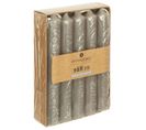 Lot De 10 Bougies Bâtons Gris H 16 Cm