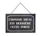 Plaque Décorative Murale En Métal Avec Message 28 X 18 Cm