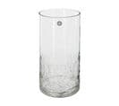 Vase Cylindrique En Verre Craquelé H 30 Cm