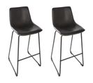 Lot De 2 Tabourets De Bar "gardano" 101cm Noir