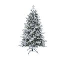 Sapin De Noël Artificiel  Vert Floqué Enneigé Qualité Premium  H 210 Cm