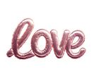 Sticker Ballon "love" 24x47cm Rose