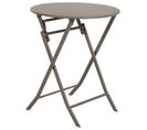 Table De Jardin Pliante Ronde Greensboro - 2 Places - Marron Tonka