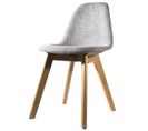 Chaise Scandinave En Tissu Grise Orkney