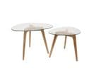 Lot De 2 Tables Gigognes "trempé" 60cm Transparent