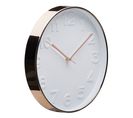 Horloge Murale "gold" 30cm Blanc et Cuivre