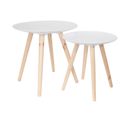 Lot De 2 Tables Gigognes "sanda" 49cm Blanc