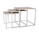 Lot De 3 Tables Gigognes "origin" 45cm Blanc