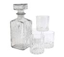 Coffret Bouteille et Verres "whisky" 24cm Transparent