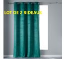 Lot De 2 Rideaux Tamisant En Velours 140 X 240 Cm Veloutea Vert