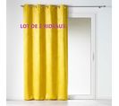 Lot De 2 Rideaux Occultant 140 X 240 Cm Tropicaline Jaune