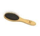 Brosse De Toilettage Bambou "picots Perles" 22cm Naturel