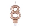 Bougie D'anniversaire "chiffre 8" 7cm Rose Gold