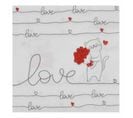 Lot De 20 Serviettes En Papier "we Love" 25x25cm Blanc