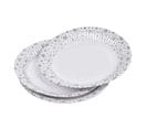 Lot De 6 Assiettes En Carton "étoile" 18cm Argent