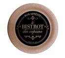 Lot De 10 Assiettes En Carton "bistrot" 18cm Naturel