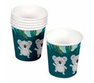 Lot De 6 Gobelets Jetables "koala" 23cl Vert