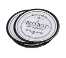 Lot De 10 Assiettes En Carton "bistrot" 23cm Noir Et Blanc