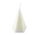 Bougie Déco Pyramide "arty" 12cm Blanc