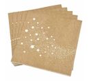 Lot De 20 Serviettes En Papier "stardust" 33x33cm Naturel