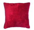 Housse De Coussin +encart 40 X 40 Cm Flanelle Jacquard Calinou Rouge