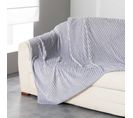 Plaid Doux Cotelé "zeline" 180x220cm Gris