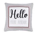 Housse De Coussin "hello" 40 X 40 cm Noir