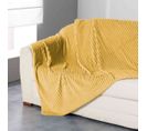 Plaid Flanelle Jacquard Zeline Jaune 125x150 Cm