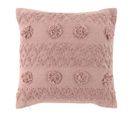 Coussin Déco à Pompons "alenia" 40x40cm Rose